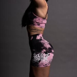 Darc Sport x Everson Seamless Training Shorts Cherry Blossom Ghost Clouds Size L